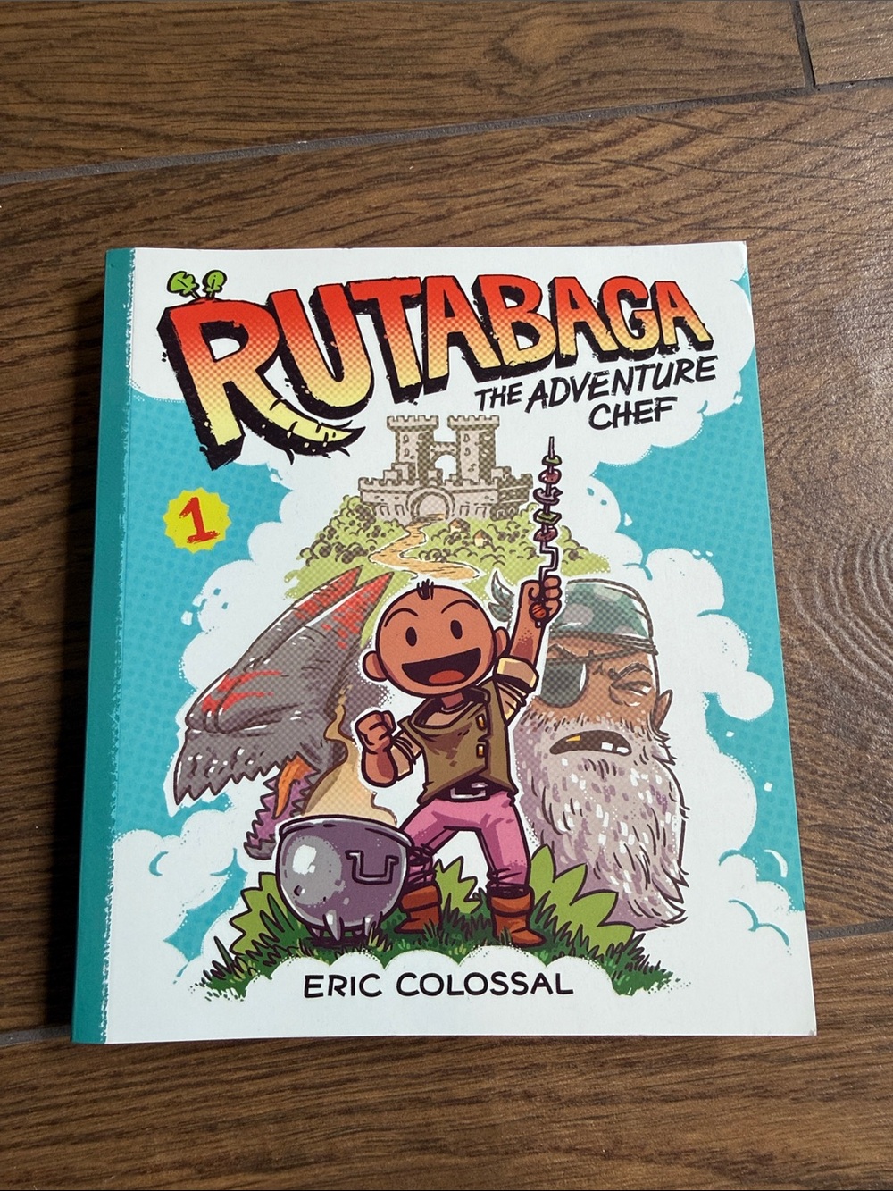 Rutabaga The Adventure Chef Volume 1 Graphic Novel - Teal & White Cover